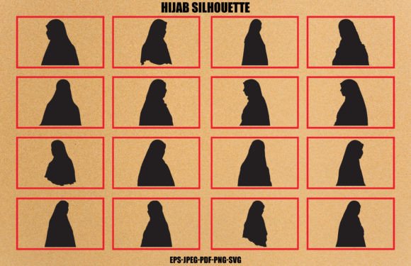 Download Muslim Hijab Girl Silhouette Bundle - Premium Resources