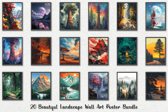 Download Beautiful Landscape Wall Art Poster Set - Beautiful Collection
