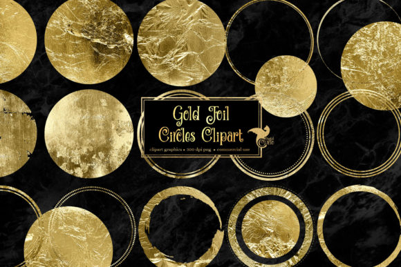 Download Gold Foil Circles Clipart - Gold Collection